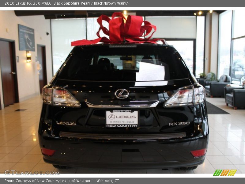 Black Sapphire Pearl / Black/Brown Walnut 2010 Lexus RX 350 AWD