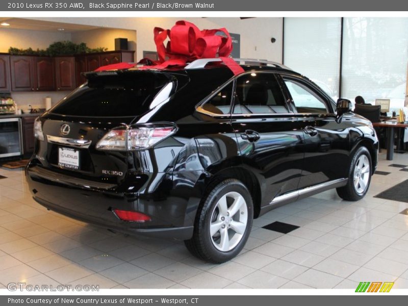 Black Sapphire Pearl / Black/Brown Walnut 2010 Lexus RX 350 AWD