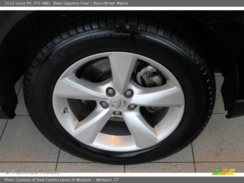 Black Sapphire Pearl / Black/Brown Walnut 2010 Lexus RX 350 AWD