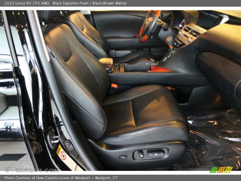 Black Sapphire Pearl / Black/Brown Walnut 2010 Lexus RX 350 AWD