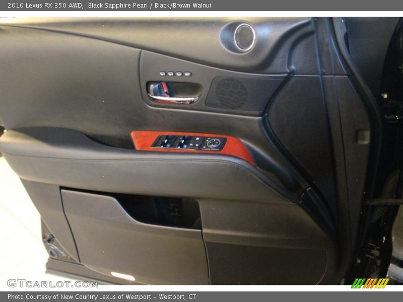 Black Sapphire Pearl / Black/Brown Walnut 2010 Lexus RX 350 AWD