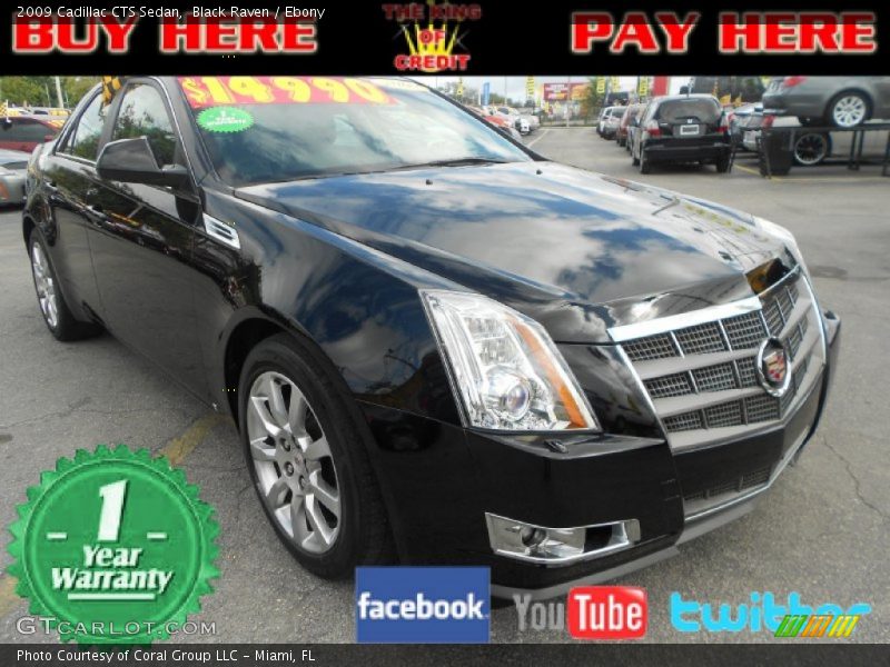 Black Raven / Ebony 2009 Cadillac CTS Sedan