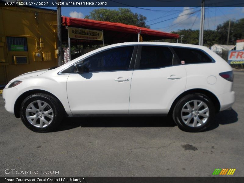 Crystal White Pearl Mica / Sand 2007 Mazda CX-7 Sport