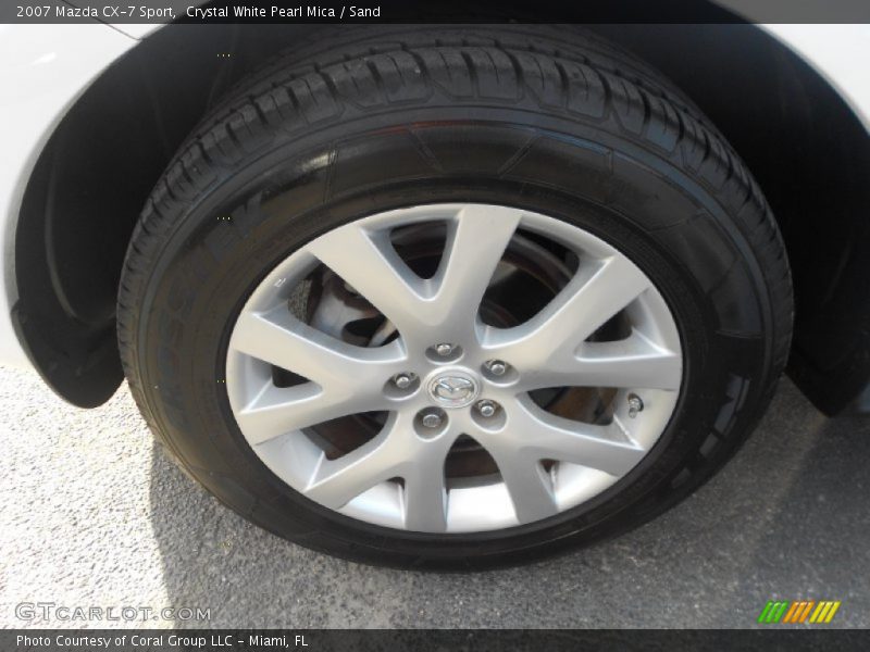 Crystal White Pearl Mica / Sand 2007 Mazda CX-7 Sport