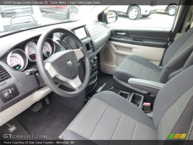 Stone White / Dark Slate/Light Shale 2008 Dodge Grand Caravan SE