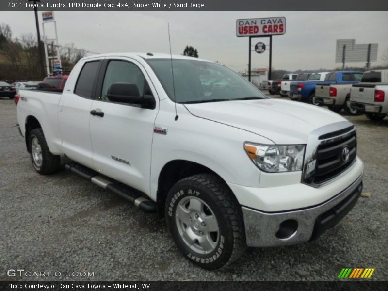 Super White / Sand Beige 2011 Toyota Tundra TRD Double Cab 4x4