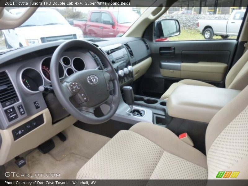 Super White / Sand Beige 2011 Toyota Tundra TRD Double Cab 4x4