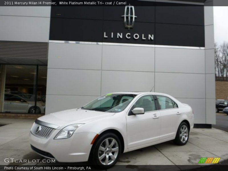 White Platinum Metallic Tri- coat / Camel 2011 Mercury Milan I4 Premier