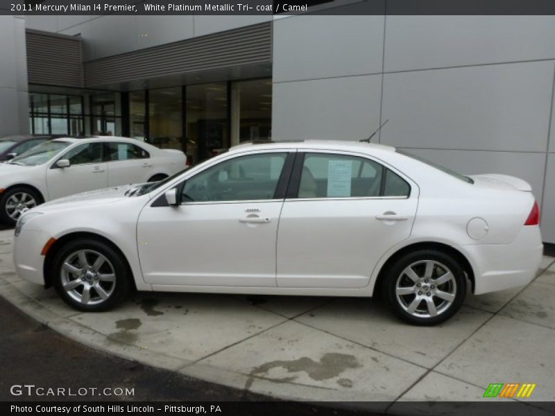 White Platinum Metallic Tri- coat / Camel 2011 Mercury Milan I4 Premier