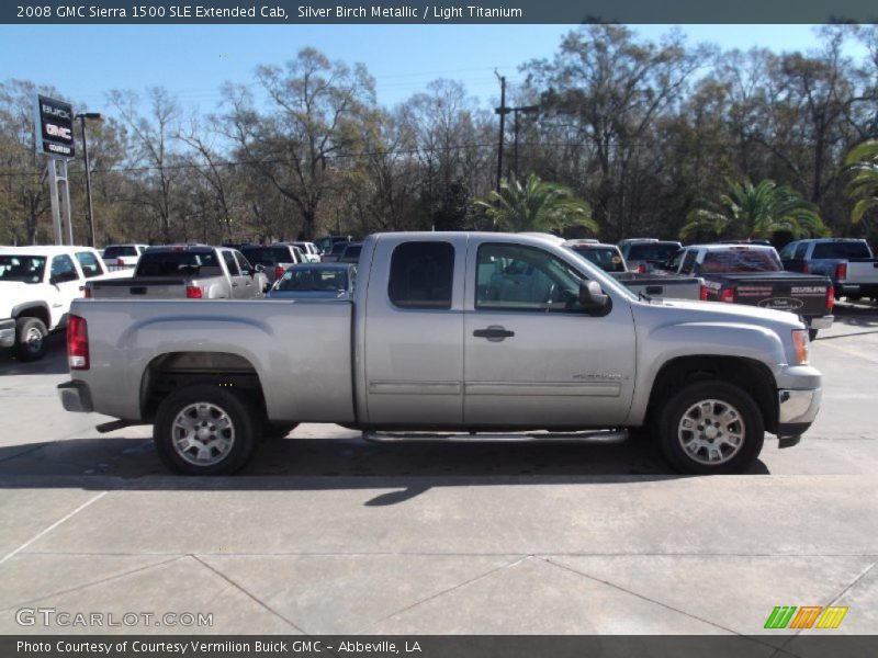 Silver Birch Metallic / Light Titanium 2008 GMC Sierra 1500 SLE Extended Cab