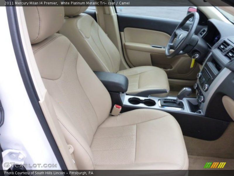 White Platinum Metallic Tri- coat / Camel 2011 Mercury Milan I4 Premier
