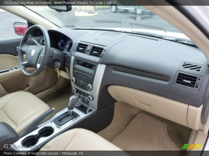 White Platinum Metallic Tri- coat / Camel 2011 Mercury Milan I4 Premier