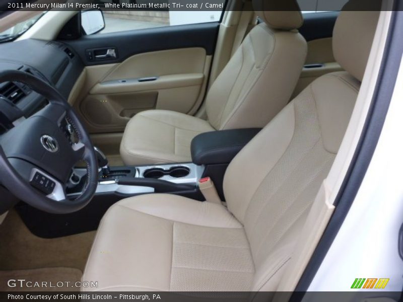 White Platinum Metallic Tri- coat / Camel 2011 Mercury Milan I4 Premier