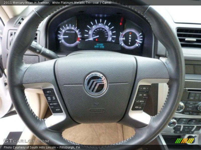 White Platinum Metallic Tri- coat / Camel 2011 Mercury Milan I4 Premier