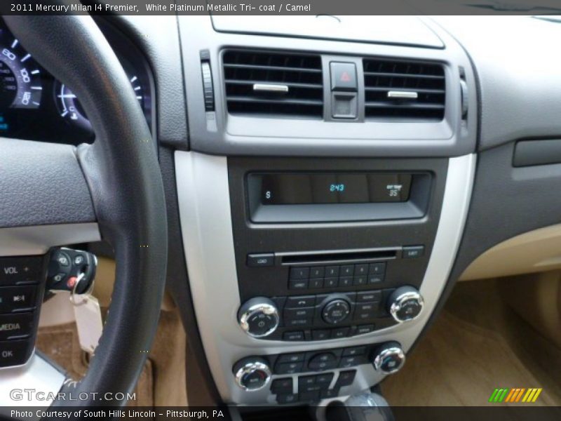 White Platinum Metallic Tri- coat / Camel 2011 Mercury Milan I4 Premier