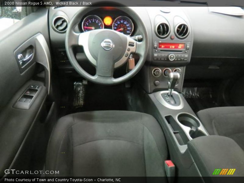 Wicked Black / Black 2008 Nissan Rogue S AWD