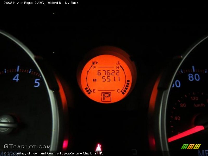 Wicked Black / Black 2008 Nissan Rogue S AWD