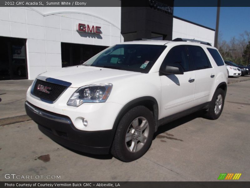 Summit White / Ebony 2012 GMC Acadia SL