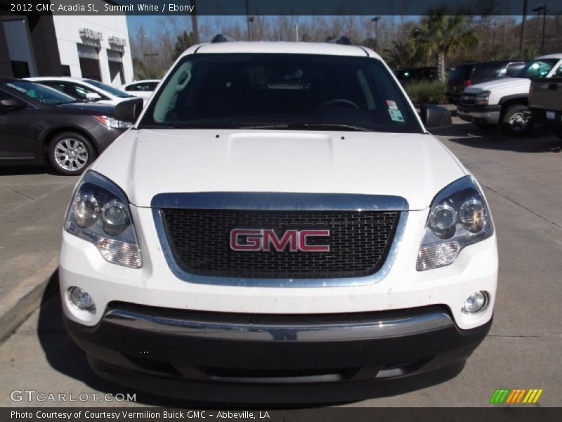 Summit White / Ebony 2012 GMC Acadia SL