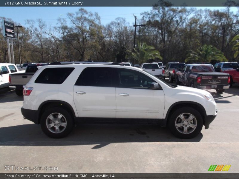 Summit White / Ebony 2012 GMC Acadia SL