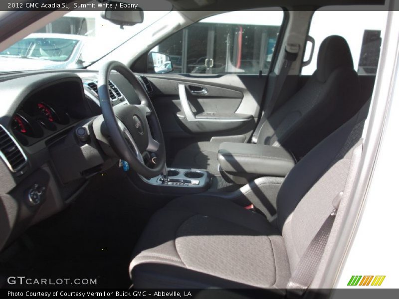 Summit White / Ebony 2012 GMC Acadia SL