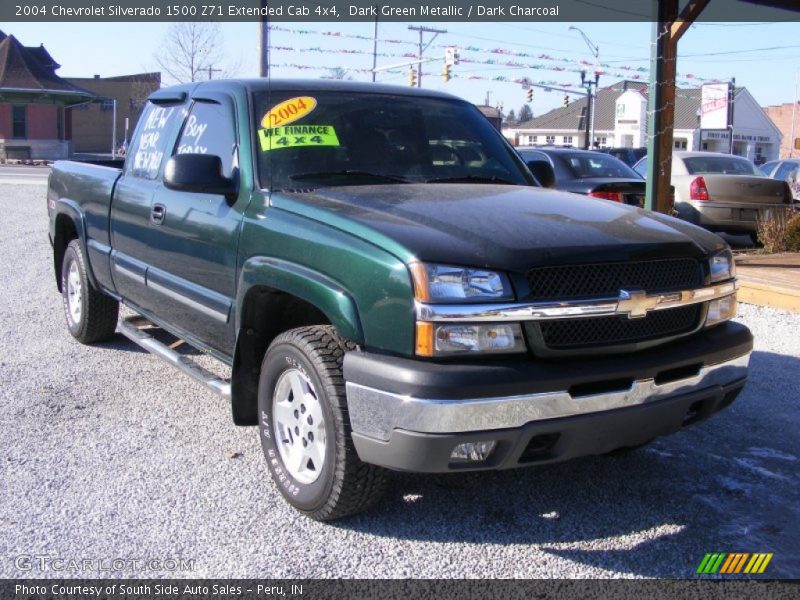 Dark Green Metallic / Dark Charcoal 2004 Chevrolet Silverado 1500 Z71 Extended Cab 4x4