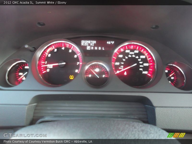 Summit White / Ebony 2012 GMC Acadia SL