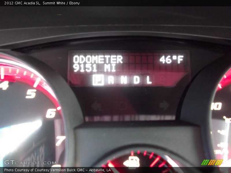 Summit White / Ebony 2012 GMC Acadia SL