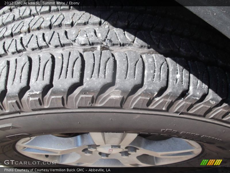 Summit White / Ebony 2012 GMC Acadia SL