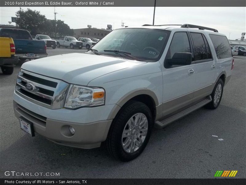 Oxford White / Camel 2010 Ford Expedition EL Eddie Bauer