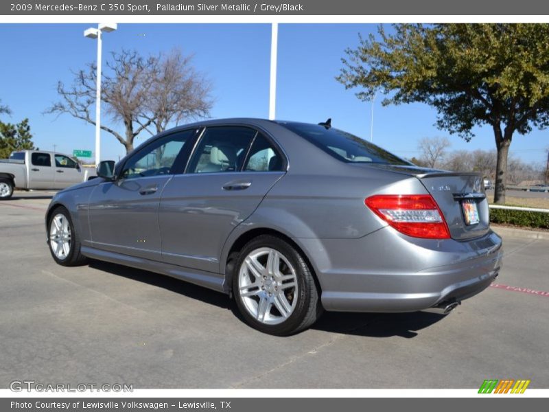 Palladium Silver Metallic / Grey/Black 2009 Mercedes-Benz C 350 Sport