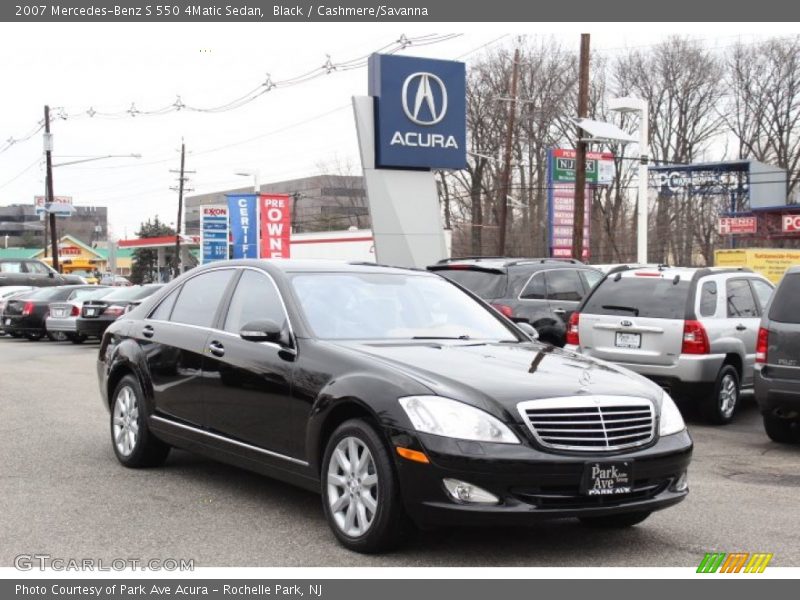 Black / Cashmere/Savanna 2007 Mercedes-Benz S 550 4Matic Sedan