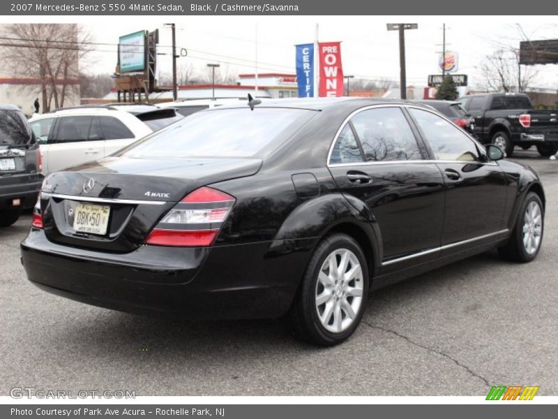 Black / Cashmere/Savanna 2007 Mercedes-Benz S 550 4Matic Sedan