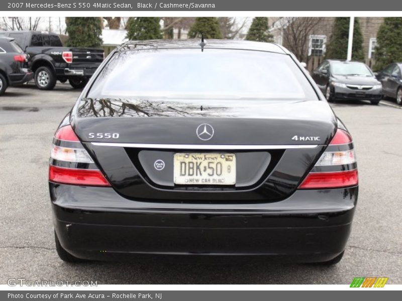 Black / Cashmere/Savanna 2007 Mercedes-Benz S 550 4Matic Sedan
