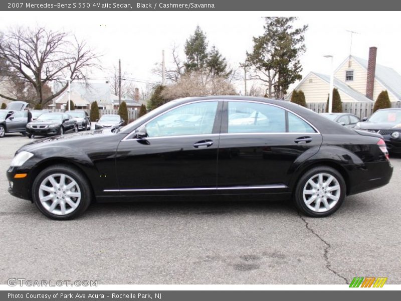 Black / Cashmere/Savanna 2007 Mercedes-Benz S 550 4Matic Sedan