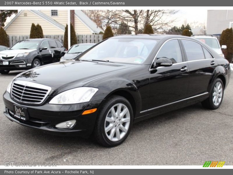 Black / Cashmere/Savanna 2007 Mercedes-Benz S 550 4Matic Sedan