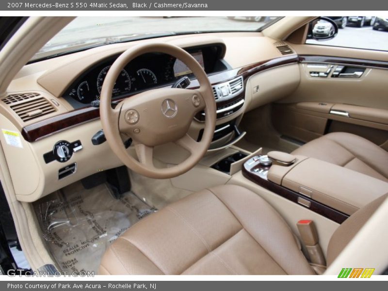 Black / Cashmere/Savanna 2007 Mercedes-Benz S 550 4Matic Sedan
