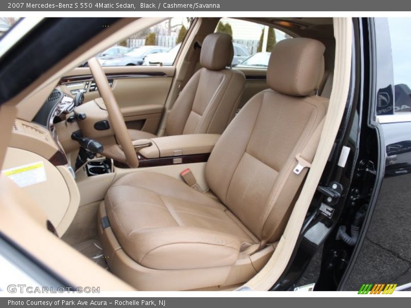 Black / Cashmere/Savanna 2007 Mercedes-Benz S 550 4Matic Sedan