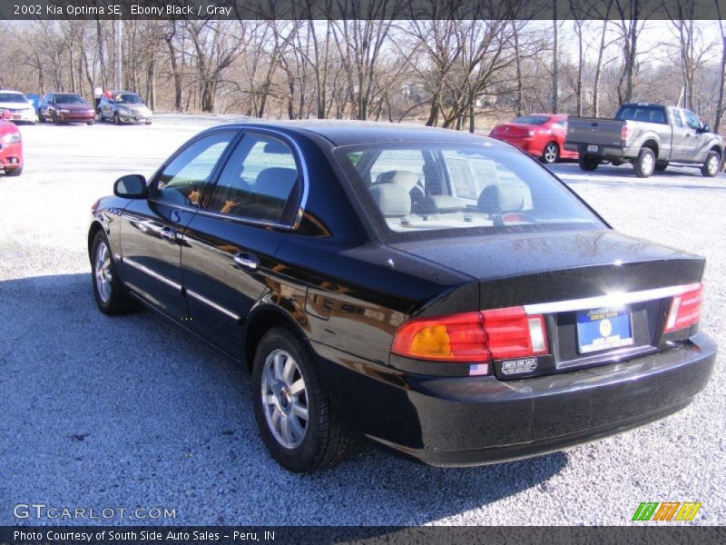 Ebony Black / Gray 2002 Kia Optima SE