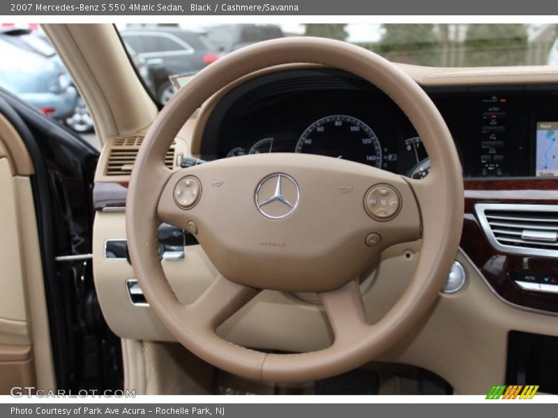 Black / Cashmere/Savanna 2007 Mercedes-Benz S 550 4Matic Sedan