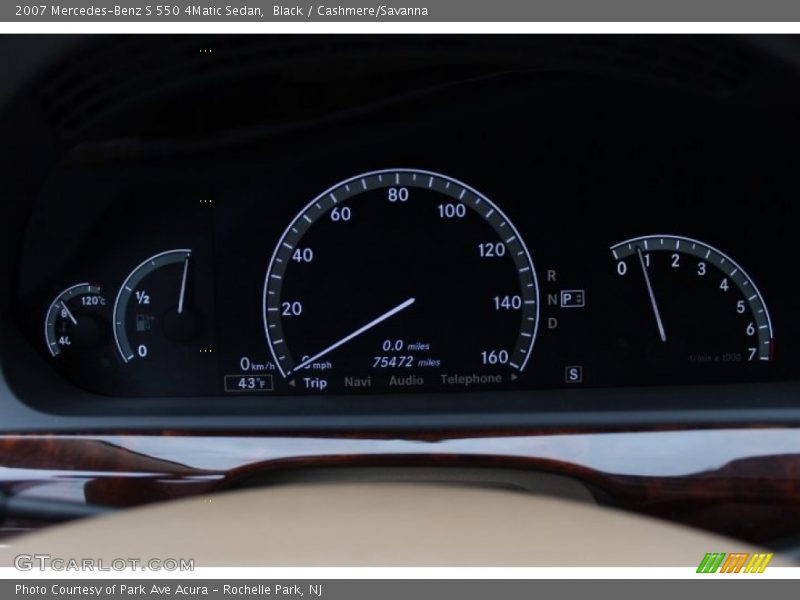 Black / Cashmere/Savanna 2007 Mercedes-Benz S 550 4Matic Sedan