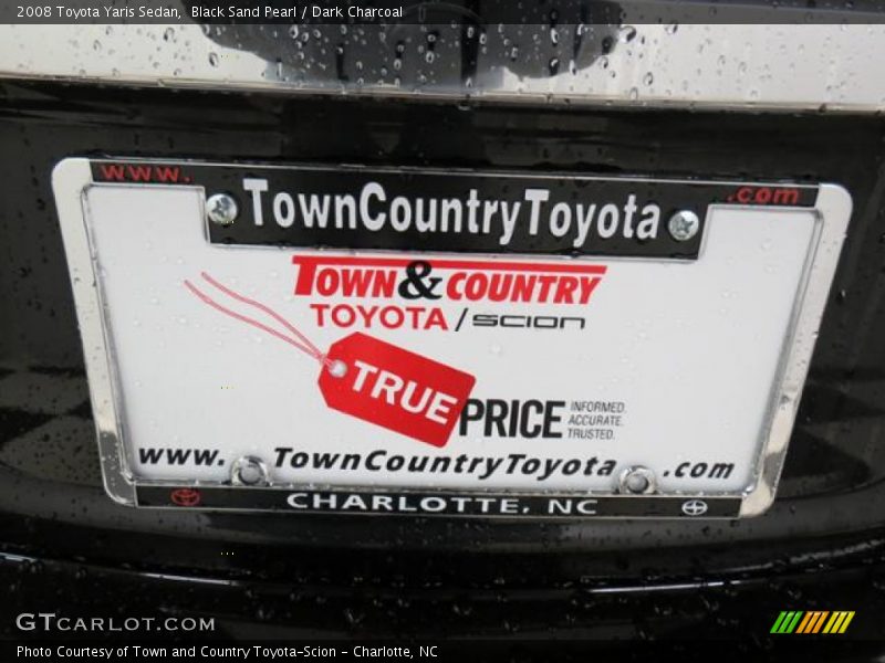 Black Sand Pearl / Dark Charcoal 2008 Toyota Yaris Sedan