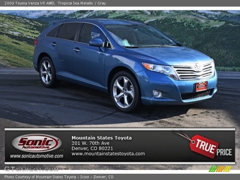 Tropical Sea Metallic / Gray 2009 Toyota Venza V6 AWD