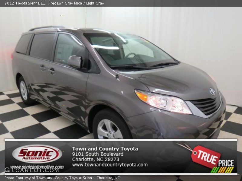 Predawn Gray Mica / Light Gray 2012 Toyota Sienna LE