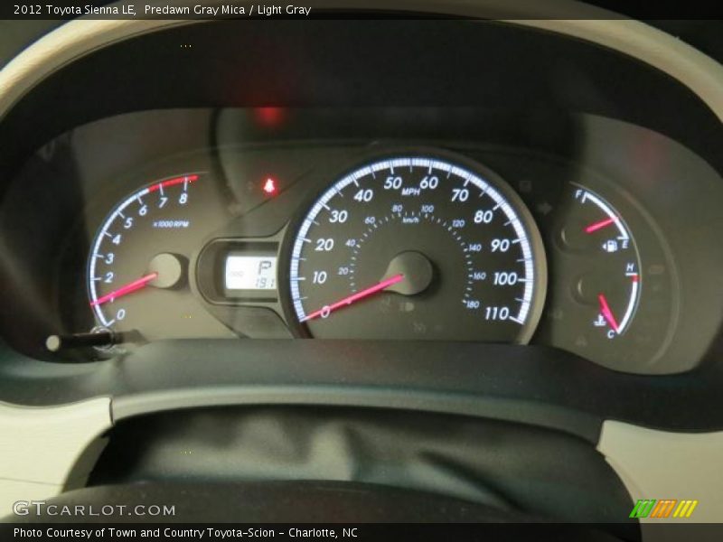 Predawn Gray Mica / Light Gray 2012 Toyota Sienna LE