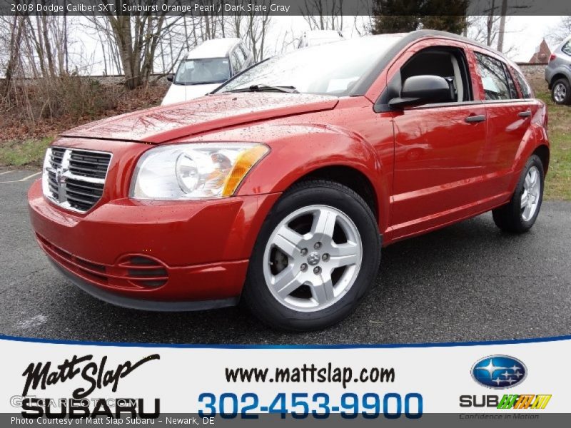 Sunburst Orange Pearl / Dark Slate Gray 2008 Dodge Caliber SXT