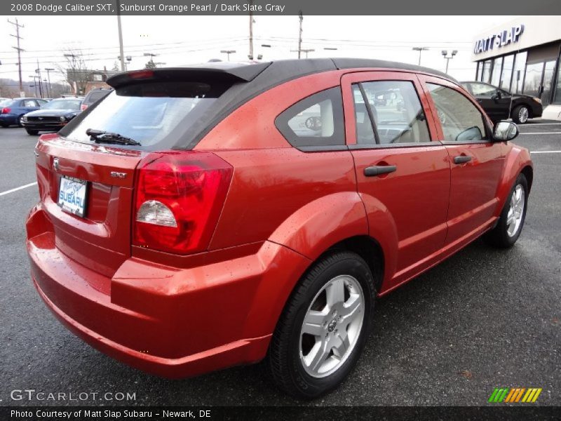 Sunburst Orange Pearl / Dark Slate Gray 2008 Dodge Caliber SXT
