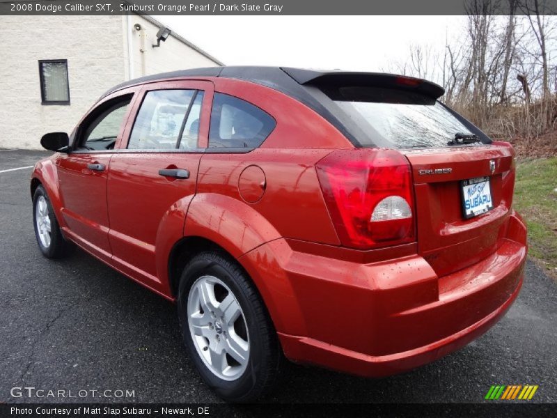 Sunburst Orange Pearl / Dark Slate Gray 2008 Dodge Caliber SXT