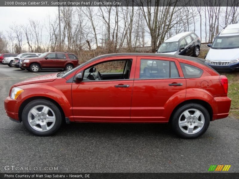 Sunburst Orange Pearl / Dark Slate Gray 2008 Dodge Caliber SXT
