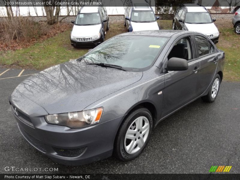 Graphite Gray Pearl / Black 2009 Mitsubishi Lancer DE